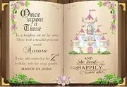 Fairytale Book Once Upon A TIME Personalised Birthday Party Banner Backdrop c. 150cm x 220cm (5ft x 7ft)
