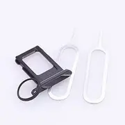 SIM Card Tray For iPhone 14 Pro/ 14 Pro Max Slot Holder Replacement, (Single Card Version) with Waterproof Rubber Seal Ring + SIM Card Tray Open Eject Pin Black