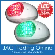 LED NAVIGATION LIGHTS WHITE HOUSINGS USCG - Port/Starboard Marine/Boat/Nav BLW