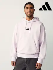 adidas Pink Essentials Feelcozy Fleece Hoodie (AH4550) | $88
