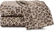 Martex Elegance 4-Piece Satin Sheets Set - King Size, Luxury King, Brown