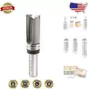 Versatile 3/4" Carbide Plunge Router Bit with Down-Shear Design - 1/2" Shank