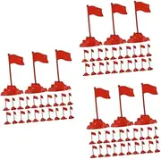 YARNOW 3sets Red Flag Model Holding Sand Tables Fixture Fixtures Vibration Board Lid Reflector Reflector Portable Stationery Artificial Bouquet Fixture Holders Seal Cup Lid 60pcs*3
