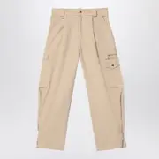 [Chloé] Beige cotton cargo pants 14 Y Beige