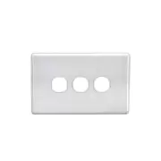 Projecta 3 Gang Blank Switch Plate - White Switch Grid and Cover Plate