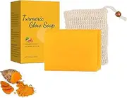 Turmeric Skin Brightening Soap for Dark Spots, Natural Handmade Turmeric Face & Body Cleanser for Even Skin Tone, Hyperpigmentation & Smooth Skin, 100g (1)
