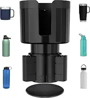 Car Cup Holder Expander, Cup Holder Extender with Adjustable Base,Compatible with Yeti,Nalgene,Camelbak,Hydro Flask-Fits Most Large Bottles and Mugs 590-1400 ML (6.8-10.4 CM)