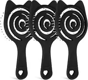 WOFASHPURET Scalp Massage Comb Women's Brush Kitten Ear Shape Vented for Thick Hair Dry/wet