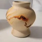 Vintage Nemadji Pottery Mini Decorative Swirl Vase