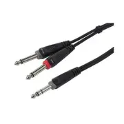 Monoprice 601053 MONOPRICE 3 METER (10FT) 1/4INCH TRS MALE TO TWO 1/4INCH TS MAL