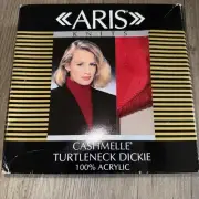 Womens Dickie Fire Engine Red Lightweight Turtleneck One Size Cashmelle Acrylic