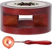 KALLORY 1Set Wax Seal Warmer Creative Melting Stove with Spoon for DIY Crafts Retro Tabletop Decoration Present Choice for for Home Office Use