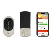 Defiant Smart Fingerprint Deadbolt in Satin Nickel HSGCCX2D01APPB Hubspace - New