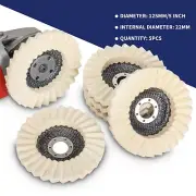 5" Wool Felt Flap Discs Metal working Polishing Buffing Wheel For Angle Grinder