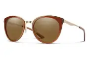 Smith Optics Somerset Designer Ladies Cateye Sunglasses in Amber/Polarized Brown