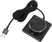USB Volume Control, 360° Rotatable Computer Sound Controller with Blue LED Indicator, Bottom Non Slip Silicone, One Touch Mute Pause, 72 Inch Cable, for Win 7 8 10 11 Vista