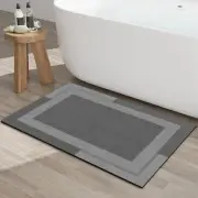 Ultra Thin Quick Dry Bath Mat Non Slip Diatomaceous Earth Rug 16x24 Beige Rubber
