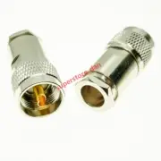 10X UHF male PL259 Plug clamp for RG8 RG165 RG213 LMR400 cable rf connector