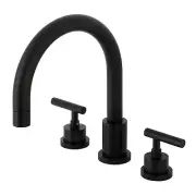 Kingston Brass KS832CML Manhattan Two-Handle 3-Hole Deck Mount - Black