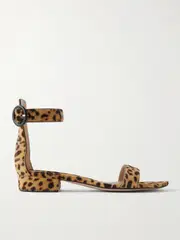 [Gianvito Rossi] Gianvito Rossi - Portofino 20 Leopard-print Pony Hair Sandals - Leopard print - IT37.5 IT 37.5 Animal print