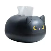 Kitchen Cute Cat Tissue Storage Box Heavy Duty Tissue Dispenser Box For Office Restaurant Dorms Black