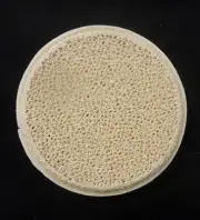 RETICULATED ZIRCONIA TAPERED FORM MOLTEN METAL FILTER SETTER PLATE DISK No.: 32