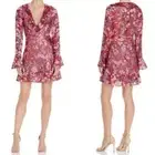 For Love & Lemons Womens Gracie Red Floral Print Cocktail Dress S