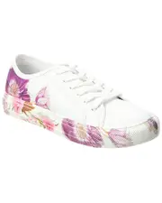 Ferragamo Borg Print Leather Sneaker