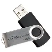Compucessory Password Protected Usb Flash Drives - 16 Gb - Aluminum - 1 Pack -