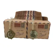 50PCS Vintage Kraft Paper Candy Boxes Wedding Creative Chocolate Packaging Box