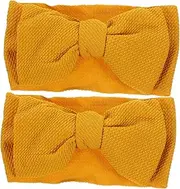 TOBBOMEY 2pcs Pet Bowknot Headband Lightweight and Comfortable Hair Accessories for Cats and Dogs for Festivals and Photo Shoots Elastic Design Ginger