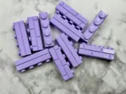 LEGO Parts (10) ~ Lavender Brick Modified 1 x 4 w Masonry Profile ~ No 15533