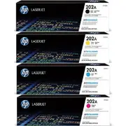 HP 202A LaserJet Toner Ink Cartridge Black Cyan Magenta Yellow Set JetIntelligence