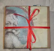 TRUE VTG JUNK JOURNAL WRITING JOURNAL TRAVEL JOURNAL ECLECTIC ACCORDION SANTA