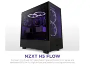 NZXT H5 Flow Compact ATX Mid-Tower PC Gaming Case – Black