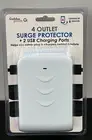 Gabba Goods 4 Outlet Surge Protector + 2 USB Charging Ports White