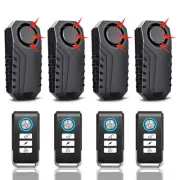 Waterproof Security Bicycle Motorcycle Alarm Vibration Motion Sensor Alarm 4 Set