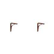 2PK A.FRESCO Corner Shelf Support Metal Hanging Bracket Small 10x12cm Rust