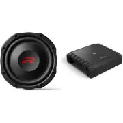 Alpine RS-W10D4 10" Shallow R-Series Sub w/ S2-A60M Mono Amp Bundle