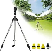 Rotating Tripod Sprinkler, Tripod Sprinklers for Yard Large Area, 360 Degree Rotating Tripod Sprinkler for Lawn Garden Yard (25mm Inner Diameter)