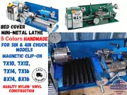 Mini Metal Lathe Bed Cover - Magnetic - SEIG, VEVOR 7x12, 7x14, 7x16, 8x14, 8x16