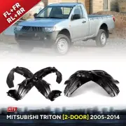 Set Front Rear LR Plastic Inner Fender For Mitsubishi Triton 2-Door 2005-2014