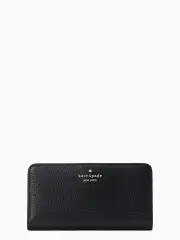 Dumpling Pebbled Leather Large Slim Bifold Wallet