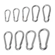 Spring Snap Hooks Carabiners Stainless Steel Spring Clips Metal Clips Heavy Duty