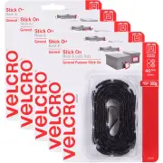 NEW 5 Pack Velcro Brand Stick On Hook And Loop Dots Circles 22mm Black Pack 40