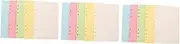 TEHAUX 3sets 6 Hole Punched A5 Lined Loose Leaf Paper Refills Test Paper Binder for Planner Inserts 100sheets*3