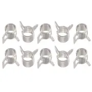 Spring Hose Clamp, 20pcs 65Mn Steel 5mm Low Pressure Air Clip, Nickel Plated