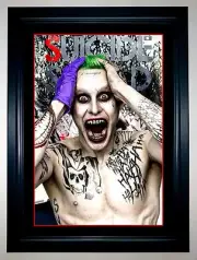 The Joker Jared Leto Suicide Squad A3 Framed Photo