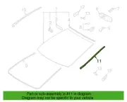 6-PK PK OEM HS250h(10-12) RIGHT SIDE W/S MOLDING 75535-75010+5 CLIPS 75545-58020