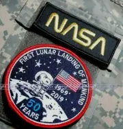 NASA APOLLO 11 ARMSTRONG 1969-2019 50-YEAR 1st BEAGLE on the MOON Snoopy 2-PATCH